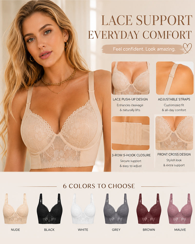 Lace Underwire Push-Up Comfort Bra