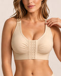 Women's Front-Closure Wire-Free Adjustable Shoulder Strap Shaping Bra