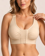 Women's Front-Closure Wire-Free Adjustable Shoulder Strap Shaping Bra