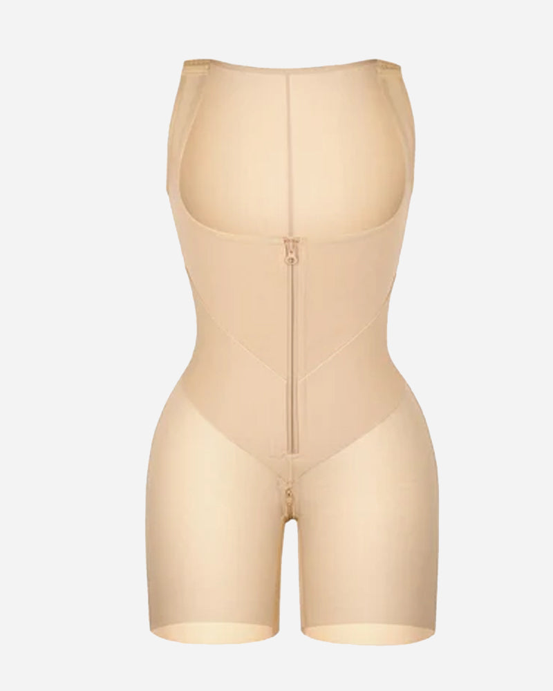 U-shaped Zipper Tummy Control Hip Lift Postpartum Body Shapewear
