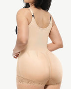 Women's Tummy Control with Hook Zipper Closure Shaping Bodysuit