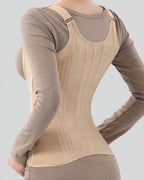 Women's Tummy Control Mesh Breathable Adjustable Straps Waist Trainer Body Shaper
