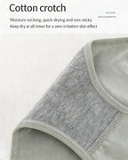 Women's Pure Cotton Stretch Mid-waist Soft Panties