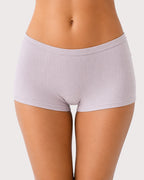 Multi-pack Plus Size High Waist Cotton Ribbed Boyshorts