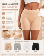 Women's High-Waisted Seamless Tummy Control Shaping Shorts