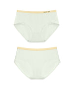 Multi-pack Pure Cotton Colorblock Ribbed Seamless Briefs