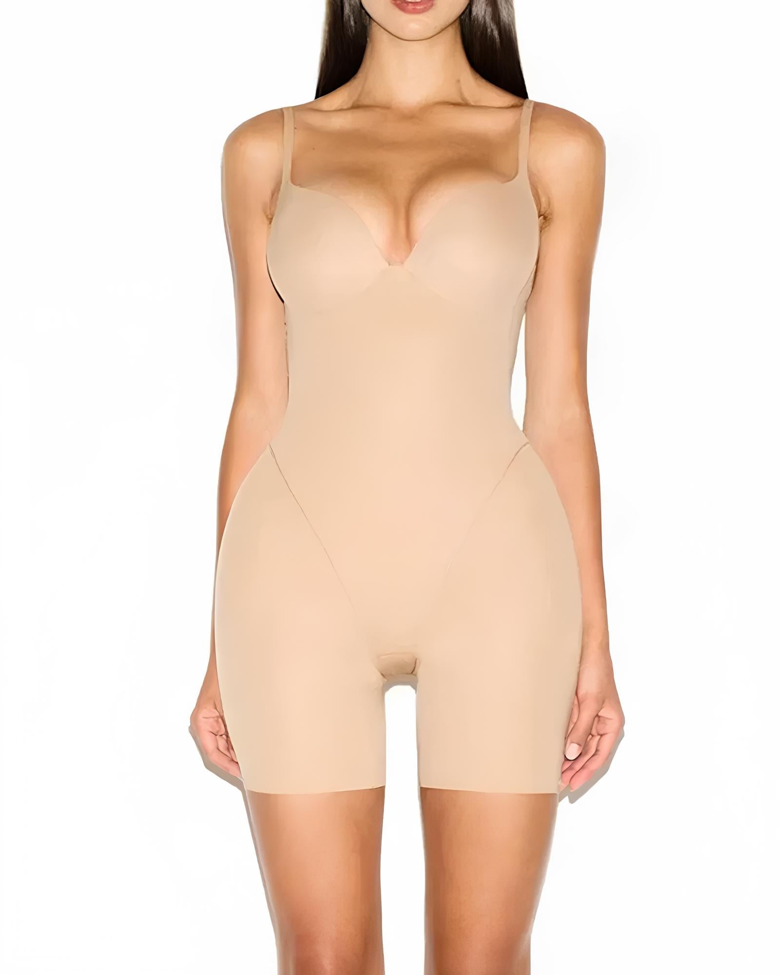 Padded Hip-Lifting Shaping Mid-Length Bodysuit