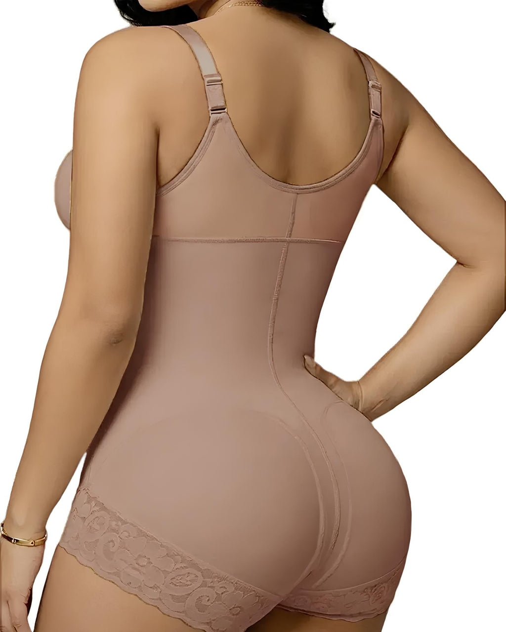 Women's Adjustable High Compression Tummy Control Zipper Bodysuit Shapewear