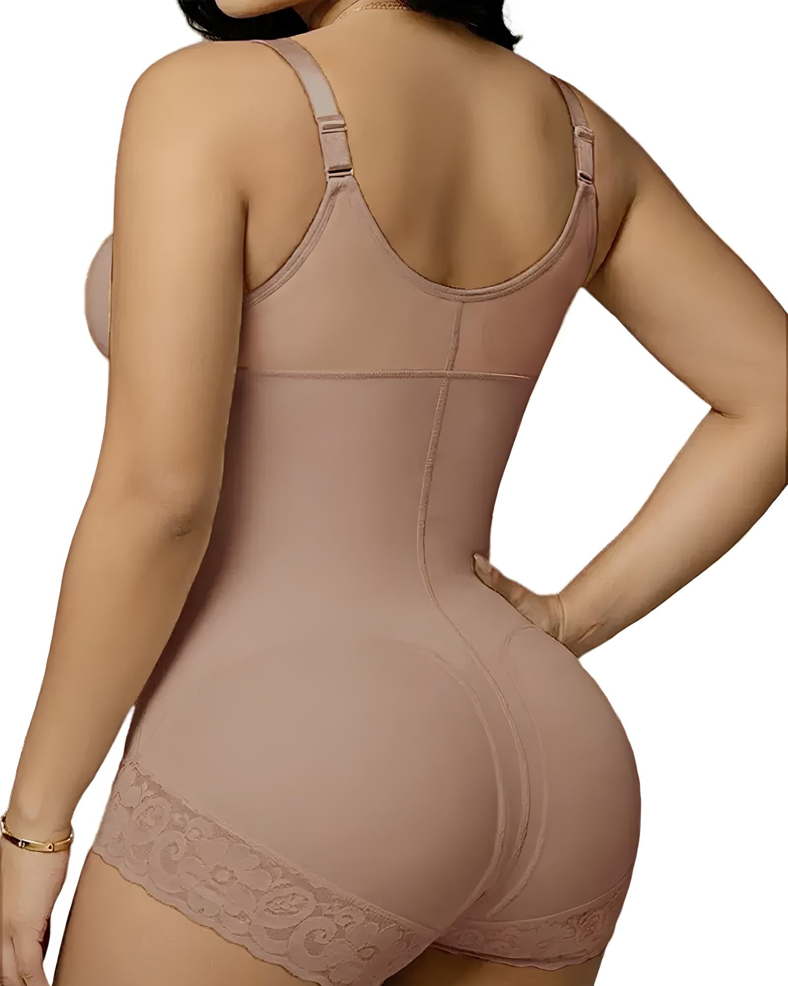 Women's Adjustable High Compression Tummy Control Zipper Bodysuit Shapewear