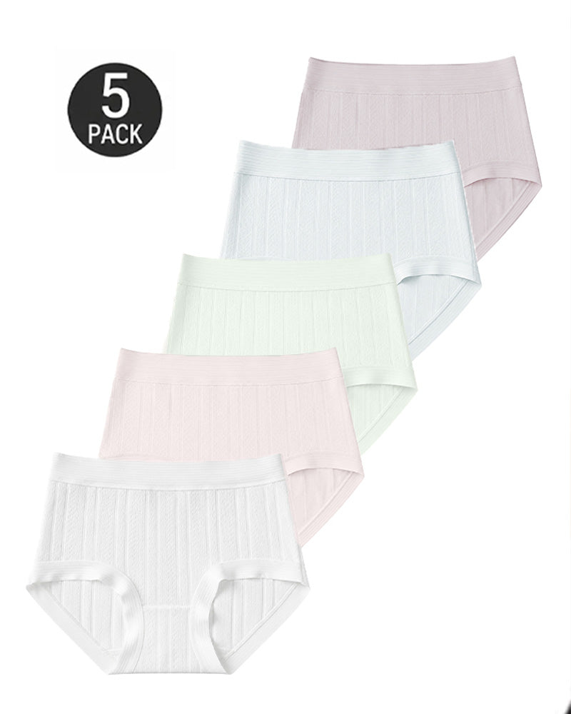 5-Pack Cotton Antibacterial Breathable Comfortable Panties