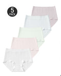 5-Pack Cotton Antibacterial Breathable Comfortable Panties