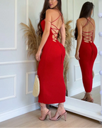 Aurora Listrado Tricot Dress