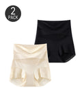 2-Pack High Waist Tummy Control Seamless Cross-over Sheer Mesh Boxer Briefs