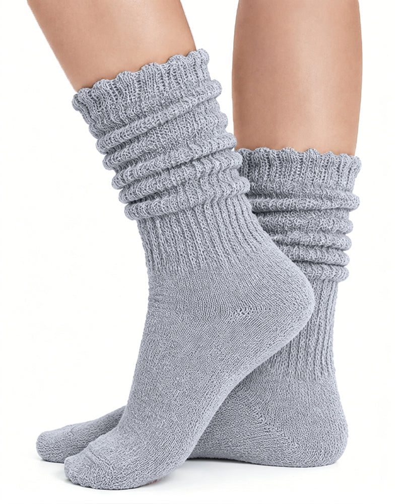6-Pair Women's Bamboo Fiber Cable Knit Socks