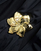 Halterneck Cut Out Swimsuit and Skirt With Flower Hardware Details