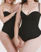 Back Lace-up Bodysuit Thong Seamless Shapewear