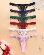 Sexy Butterfly Embroidered Low-rise Thong