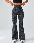 Women's Seamless Leopard Print High-Waisted Elastic Sports Yoga Pants