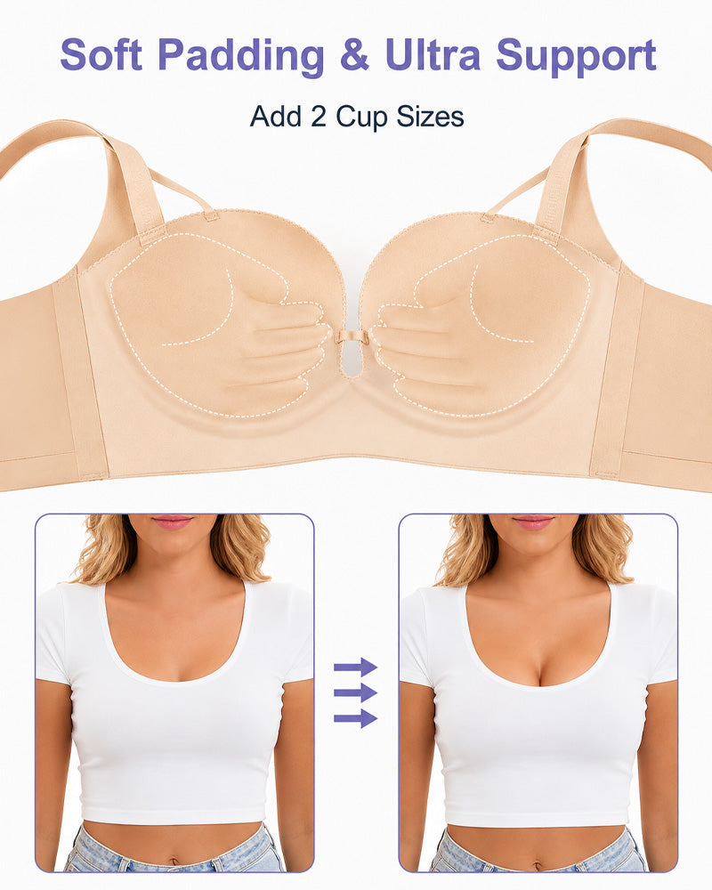 Women's Wire-free Padded Push-up Seamless T-shirt Bra