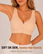 Front Closure Seamless Comfortable Wire-free Bra