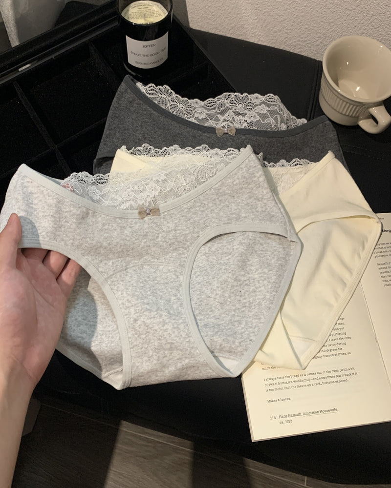 Comfortable Sexy Lace-trimmed Soft Cotton Panties