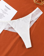 Sexy Ice Silk Nude Seamless See-Through Mesh Thong