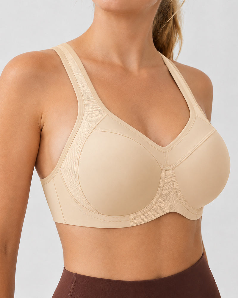 Deep V Comfortable Underwire Sports Bra