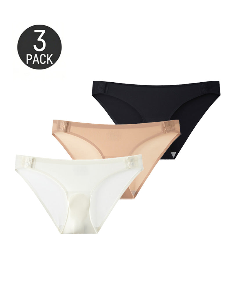 Ultra-thin Seamless Side-hook No-take-off Briefs