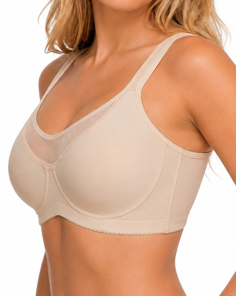 Full-Cup Plus Size Underwire Support Unpadded Bra
