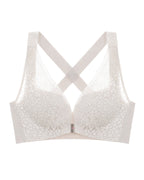 Plus Size Front Closure Seamless Lace Breathable Push-Up Bra