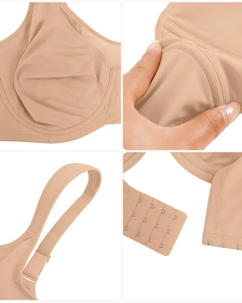Full-Cup Plus Size Underwire Support Unpadded Bra