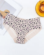 Sexy Animal Print Ice Silk Seamless See-through Mesh Panties