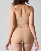 V-neck Lace-trimmed Seamless Stretch Camisole Top and Boxer Briefs Set
