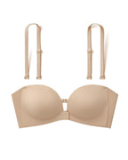 Double Front Closure Strapless Seamless Wire-free Push-up Bra