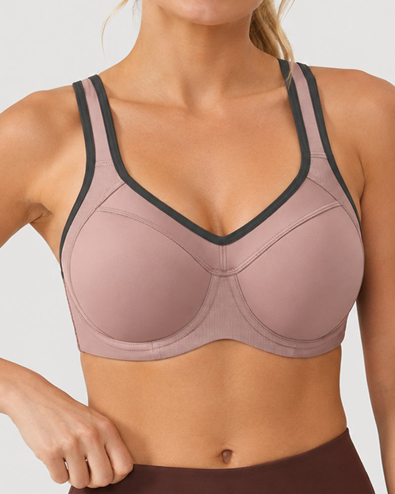 Deep V Comfortable Underwire Sports Bra
