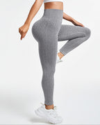 Women's Solid Color Elastic High-Waisted Comfortable and Breathable Sports Leggings