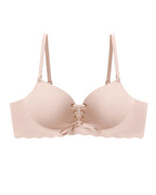Women's Sexy Drawstring Push-Up Detachable Shoulder Straps Wire-Free Comfort Bra
