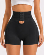 High Waist Tummy Control Hook-eye Hip-enhancing Shaping Shorts