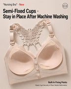 Seamless Front-closure Push-up Butterfly Back Bra