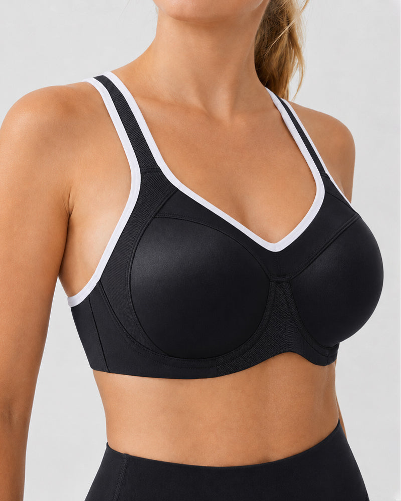 Deep V Comfortable Underwire Sports Bra