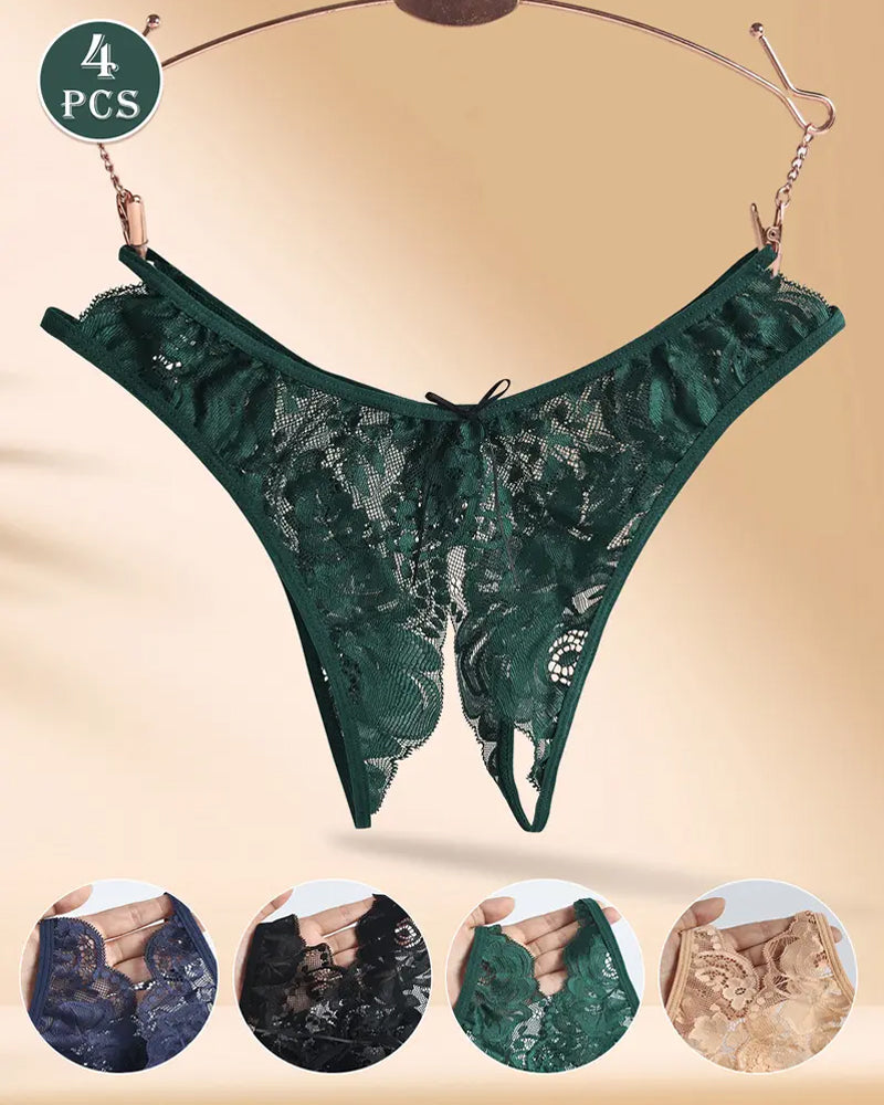 Women's Sexy Lace Open-crotch Panties