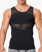 Men's High Elastic Seamless Tummy Control Mesh Breathable Shaping Vest