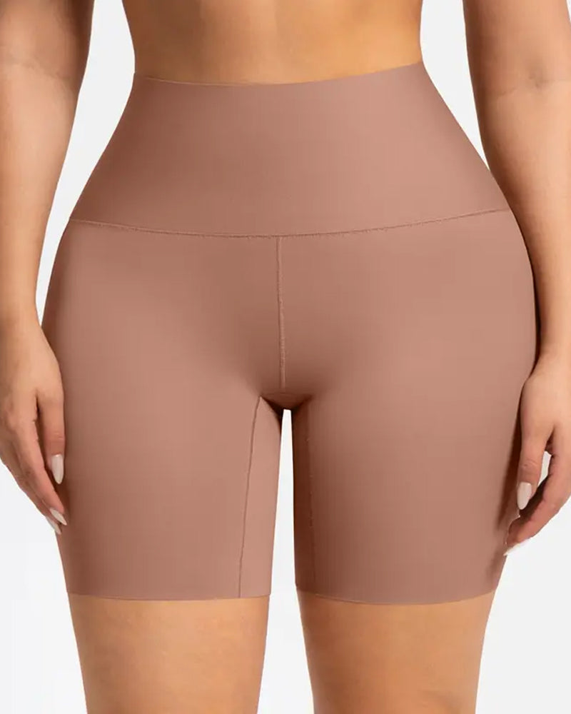 Seamless Form-fitting Tummy-control Hip-lifting Shaping Shorts