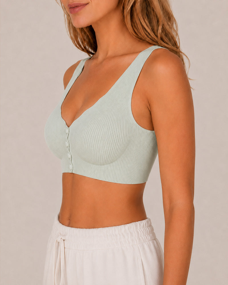 Front Closure Seamless Comfortable Wire-free Bra