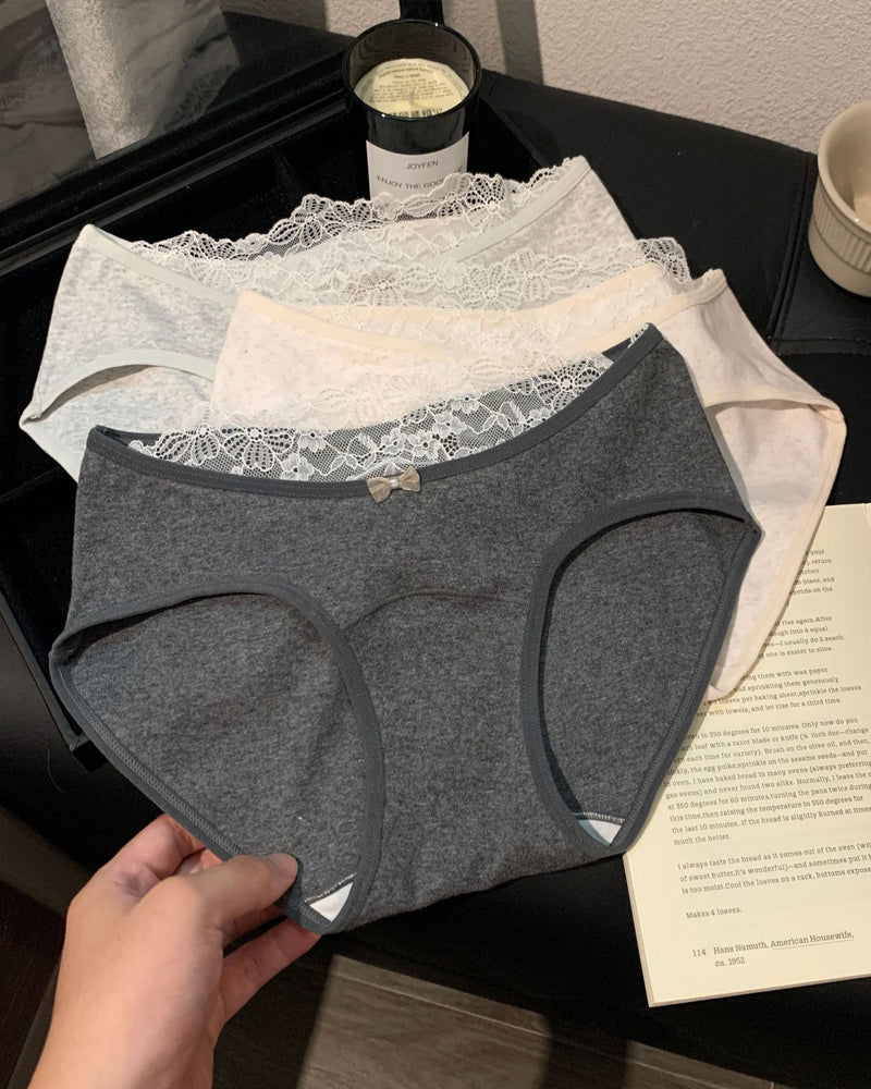 Comfortable Sexy Lace-trimmed Soft Cotton Panties