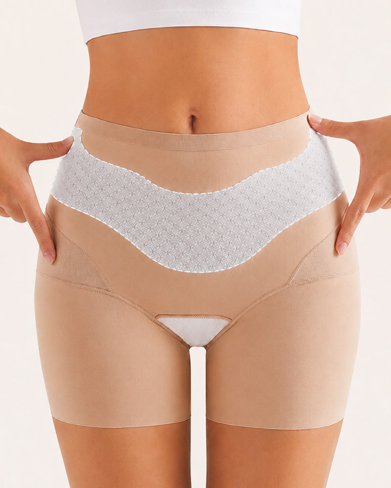 2-Pack High Waist Tummy Control Seamless Breathable Mesh Shaping Shorts