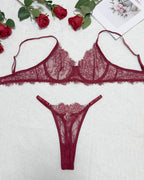 Sexy See-through Lace Lingerie Set