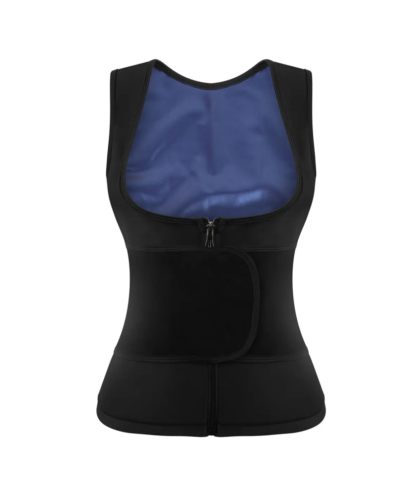 Women's Sweat-Inducing Adjustable Zipper Abdominal Shaping Sauna Waist Training Vest