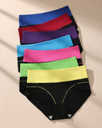 Women's  High Waist Colorblock Seamless Cotton Briefs