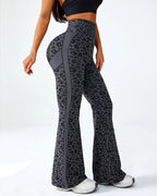 Women's Seamless Leopard Print High-Waisted Elastic Sports Yoga Pants